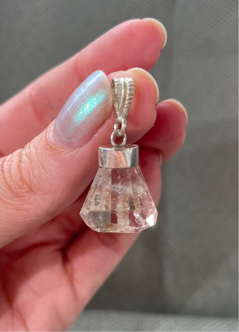 Bergkristal Hanger Zilver - Nr 01