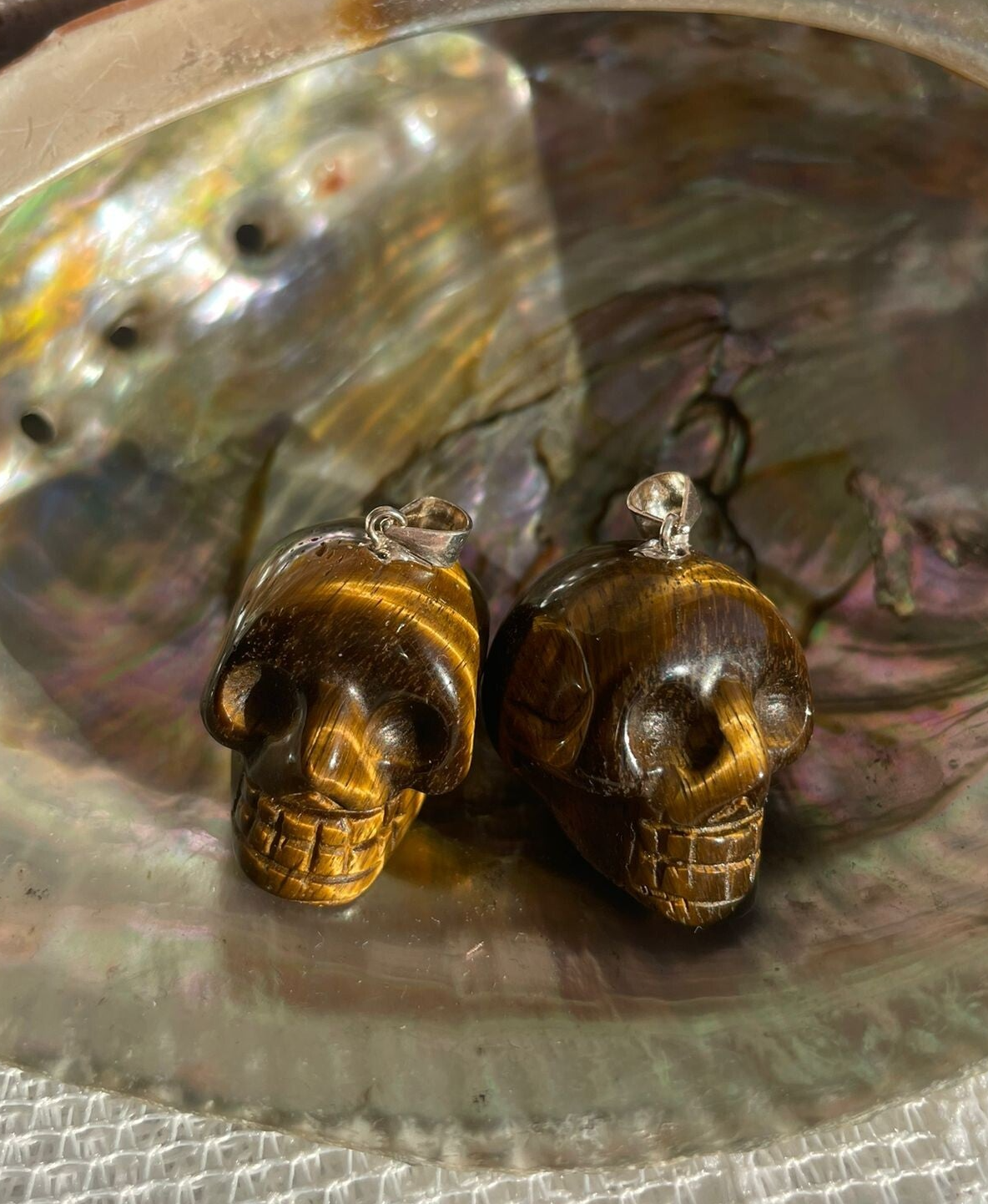 Tijgeroog Skull Hanger