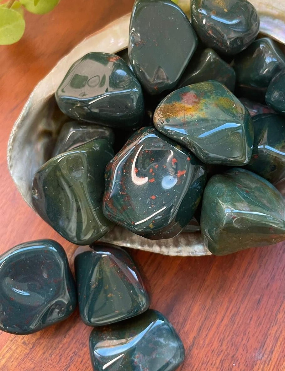 Heliotroop (Bloedsteen) Trommelsteen M