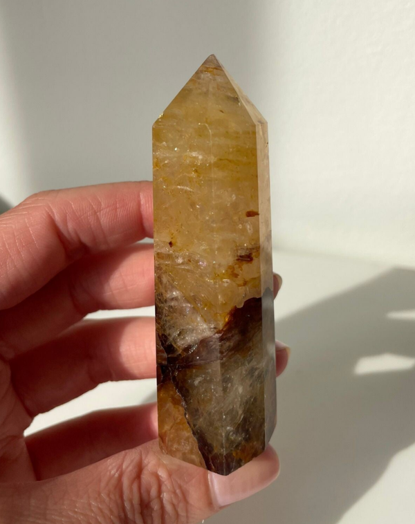 Hematoïde kwarts ( Golden Healer ) Obelisk - Nr 05