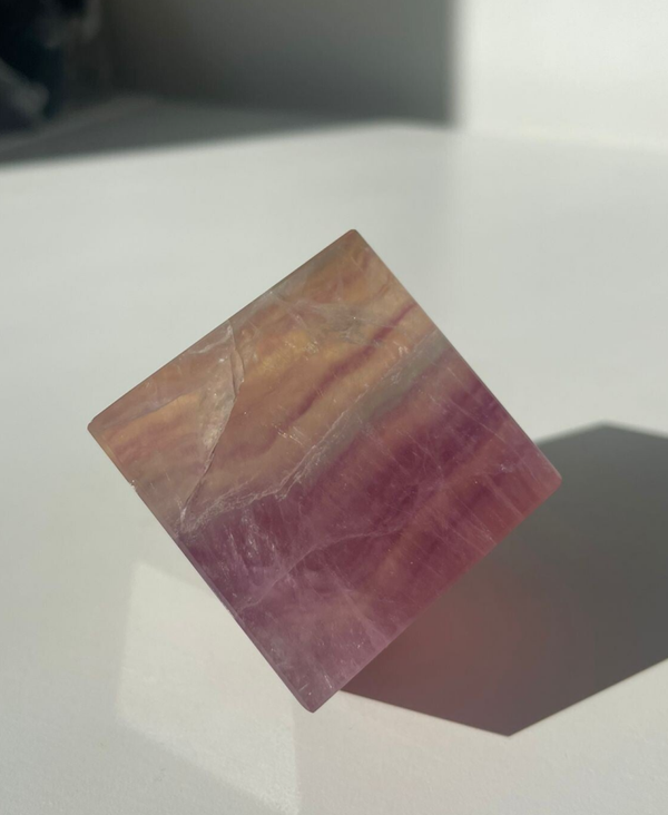 Regenboog Fluoriet Kubus - Nr 01