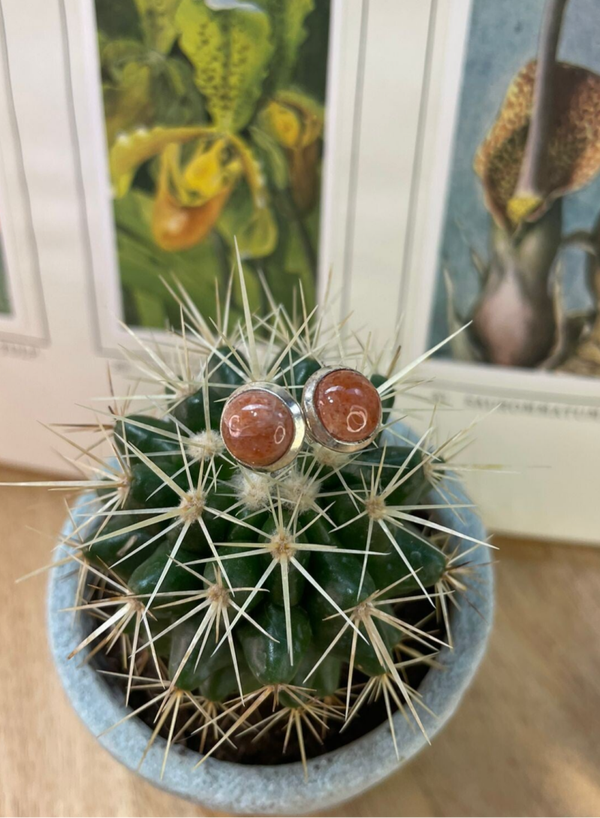 Zonnesteen Oorbellen Sterling Zilver - Nr 01