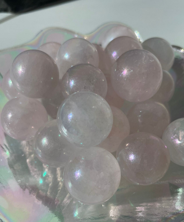 Rozenkwarts Angel Aura mini Sphere