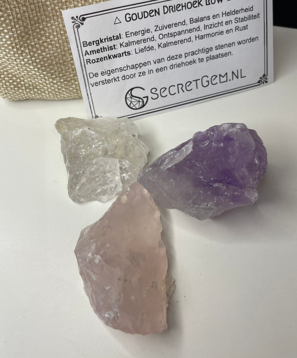 Gouden Driehoek Ruw in Jute zakje