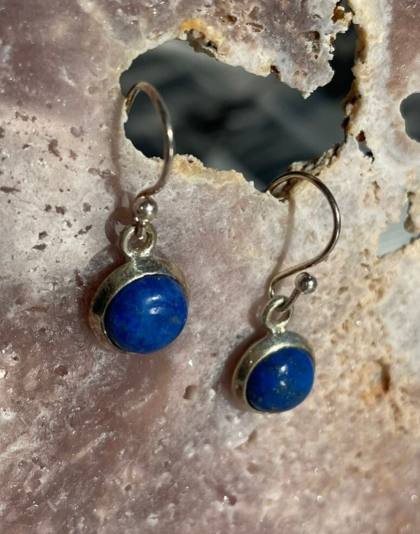 Lapis Lazuli Oorbellen Zilver - Nr 01