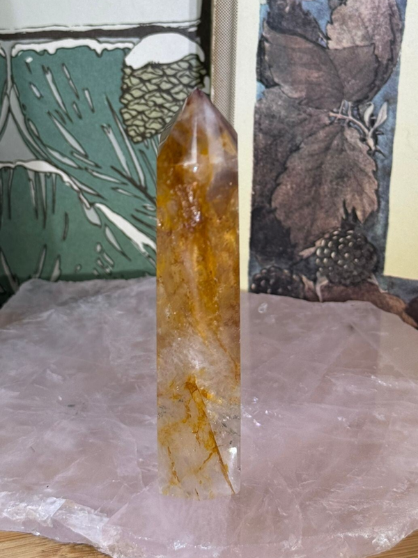 Hematoïde kwarts ( Golden Healer ) Obelisk - Nr 12
