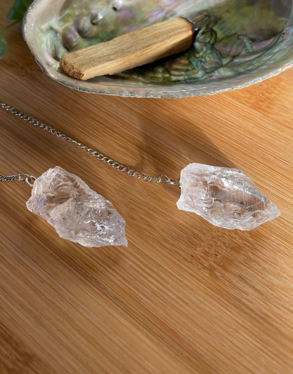 Ruwe Bergkristal Pendel