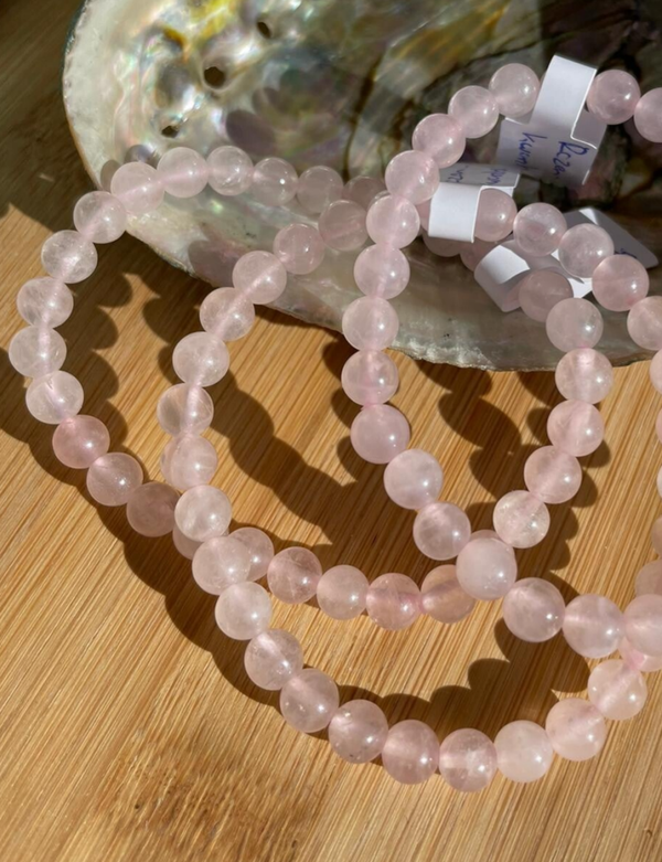 Rozenkwarts Armband 6 mm