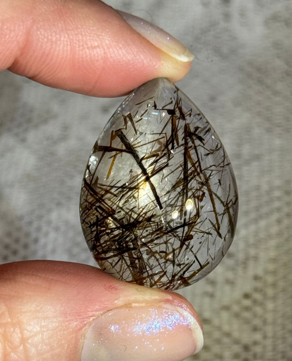 Rutiel in Kwarts Cabochon - Nr 03