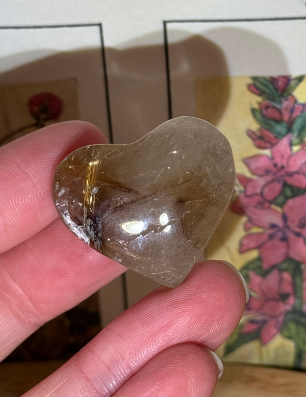 Gouden Rutielkwarts Hart - Nr 01