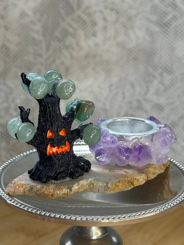 Halloween Kandelaar Aventurijn Amethist - Nr 01