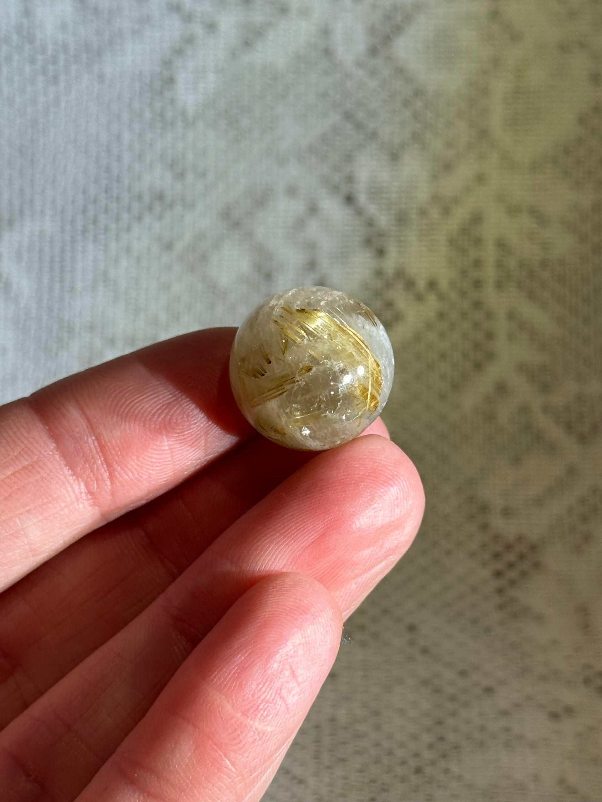 Gouden Rutielkwarts Mini Sphere - Nr 01