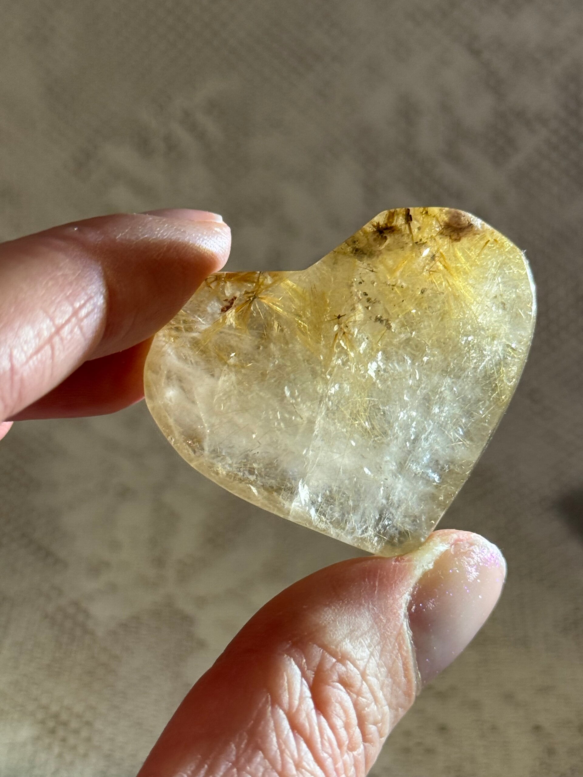 Gouden Rutielkwarts Hartje - Nr 02