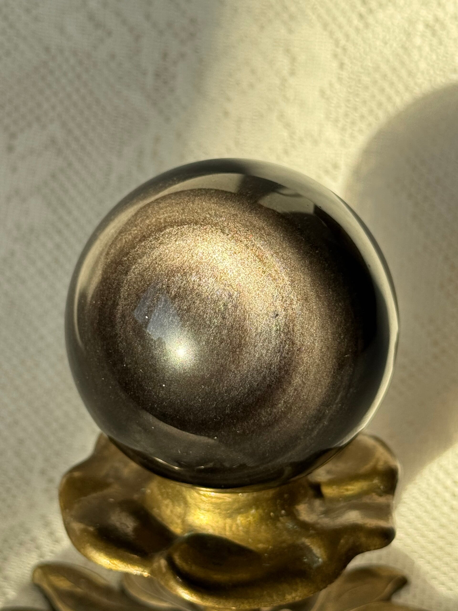 Zilveren Obsidiaan Sphere - Nr 03