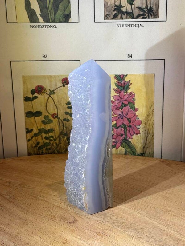 Blue Lace Agaat punt - Nr 01