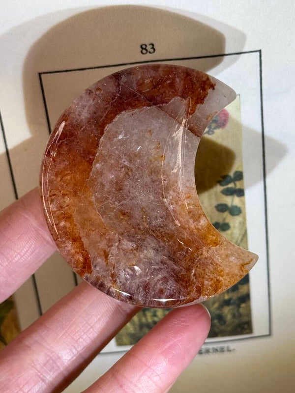 Hematoïde kwarts ( Red Healer ) Schaaltje Maan - Nr 03