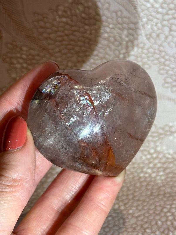Hematoïde kwarts ( Red Healer ) Hart - Nr 01