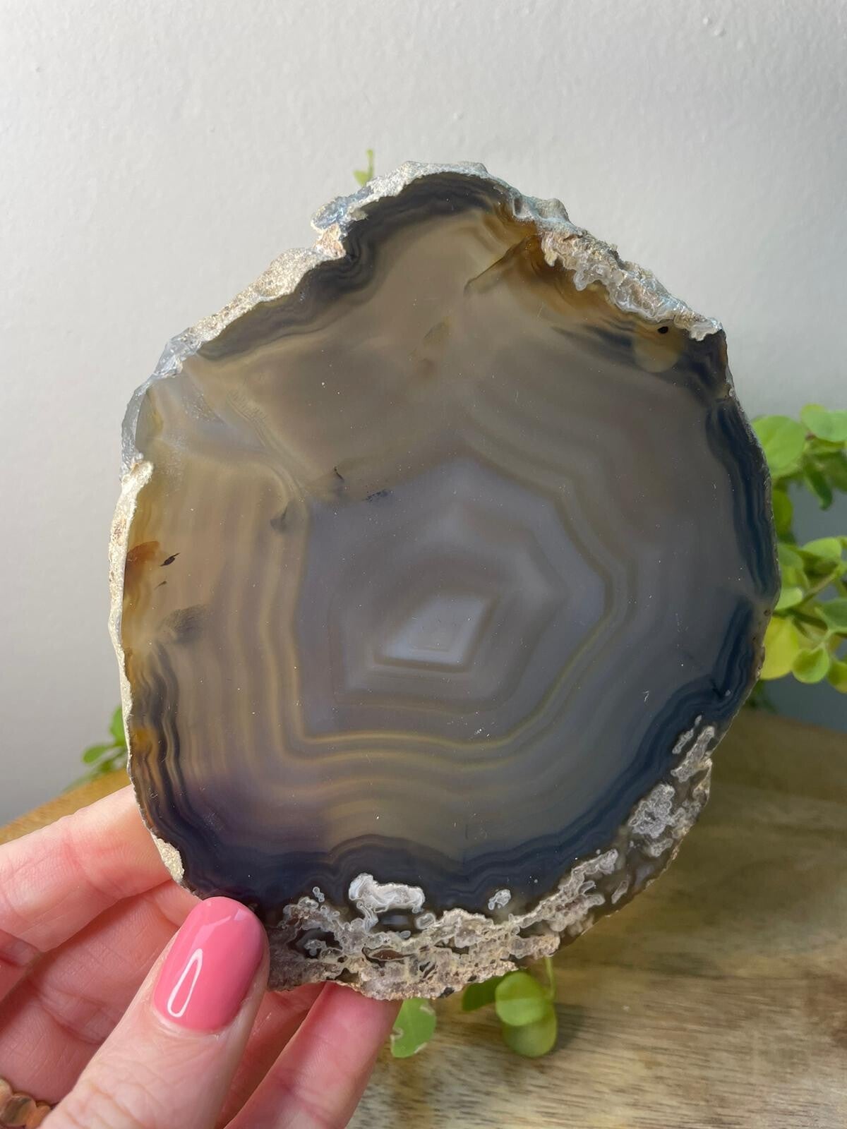 Agaat schijf  (Geschikt voor waxinelichthouder) - Nr 12