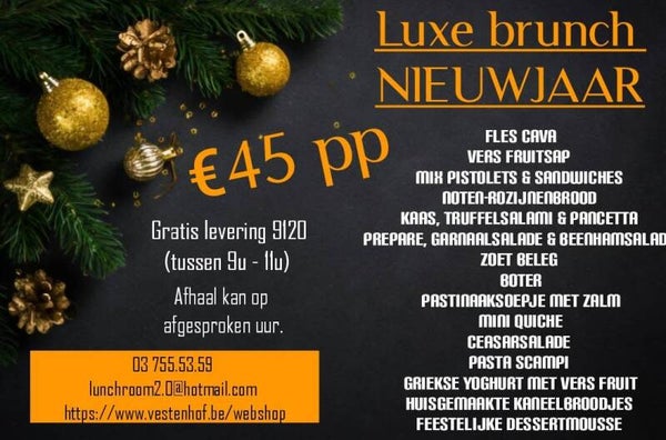 Luxe brunch Nieuwjaar 1/1 1 persoon