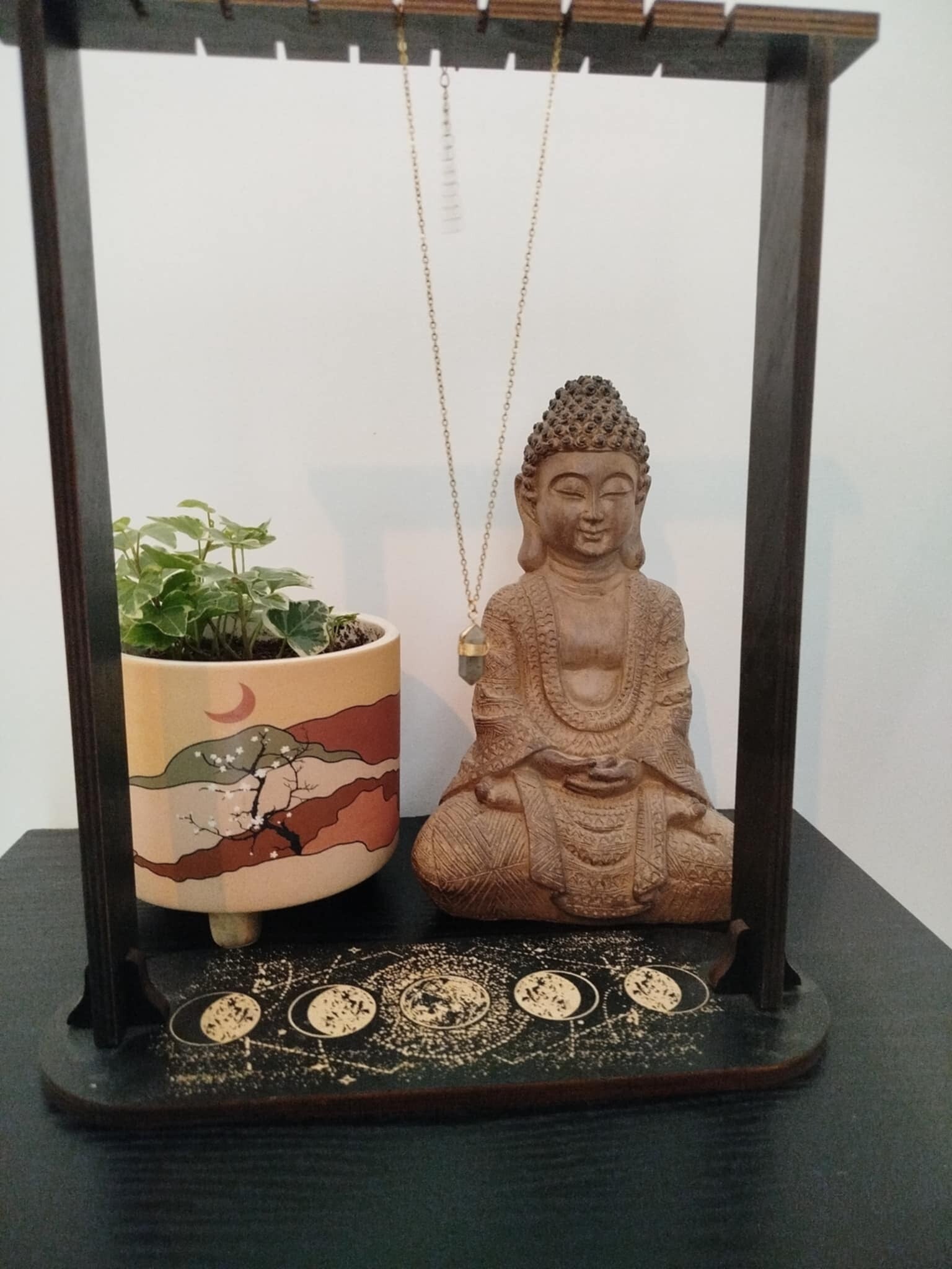 Collier Boho doré labradorite