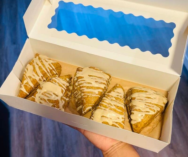 Pumpkin spice Scones with a maple glaze