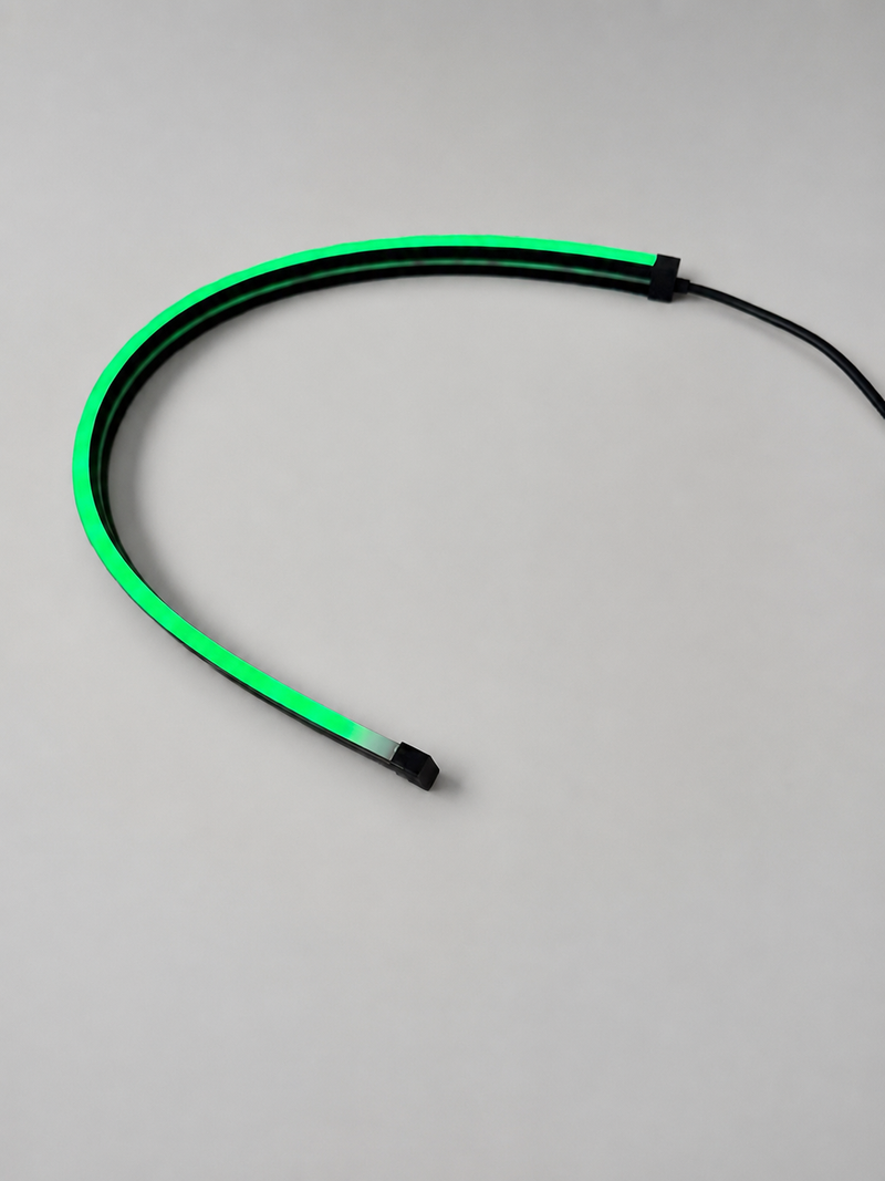 Status Notifier Flex Neon LED Tube glowing green