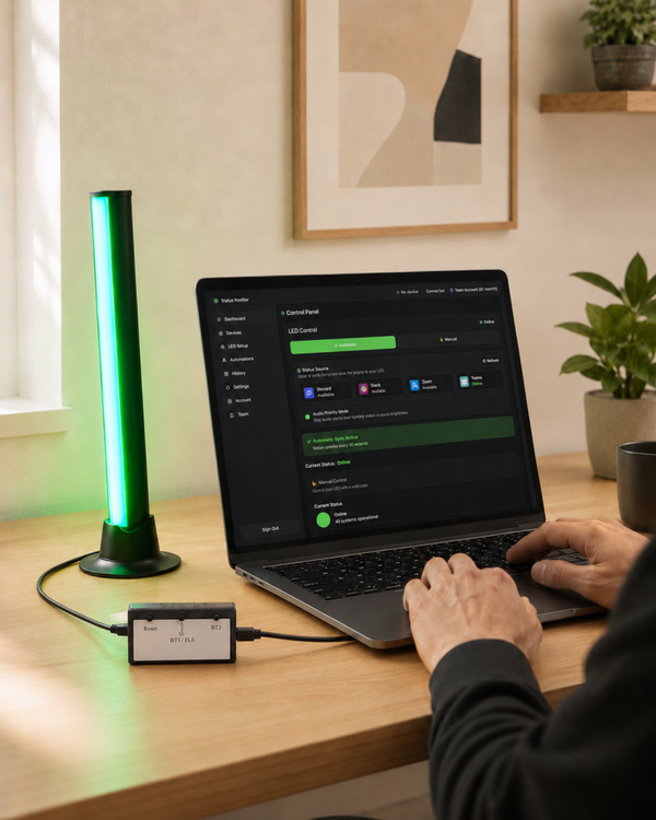 Status Notifier — The Busy Light That Syncs Teams, Zoom, Slack & Discord at Once