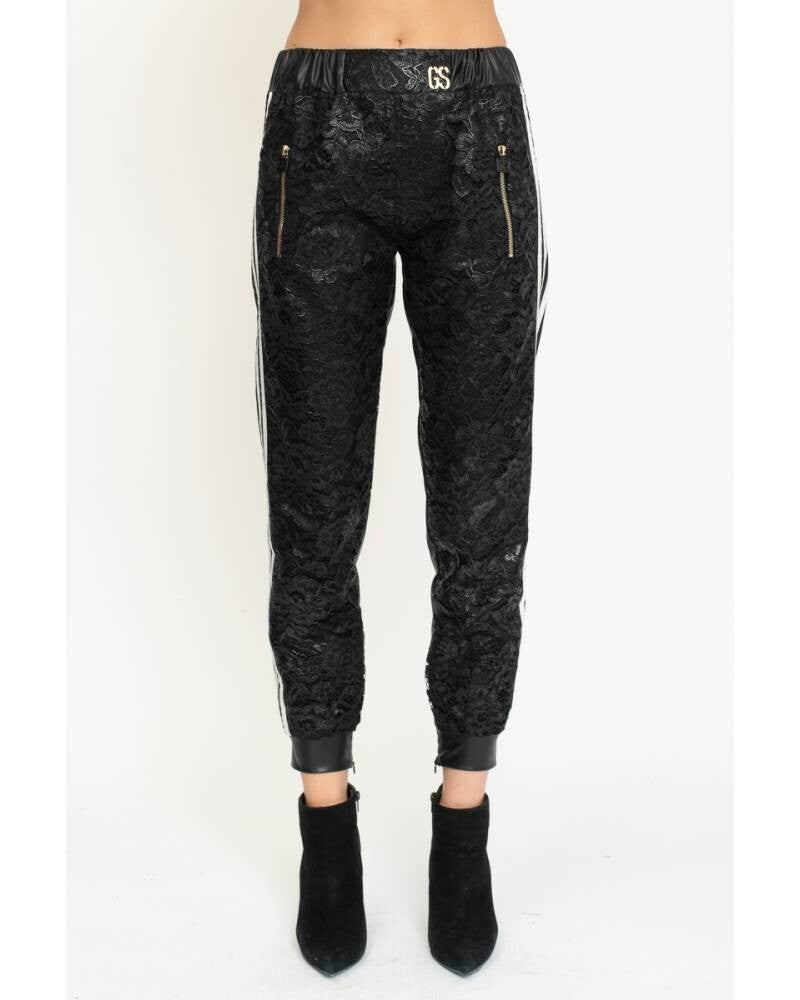 GYM TROUSERS IN LAMINATED LACE