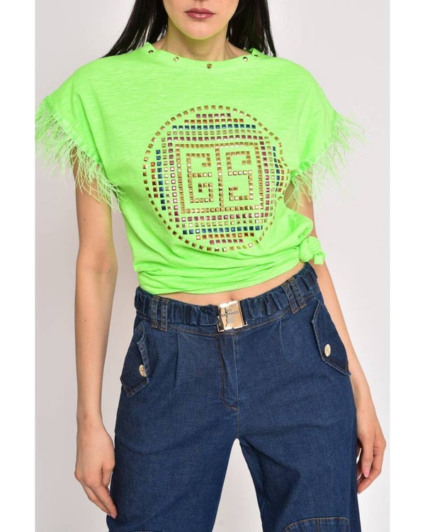 T-SHIRT WITH MULTICOLOR LOGO