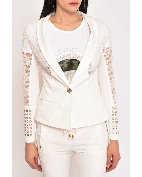 JACKET WITH LACE INSERTS