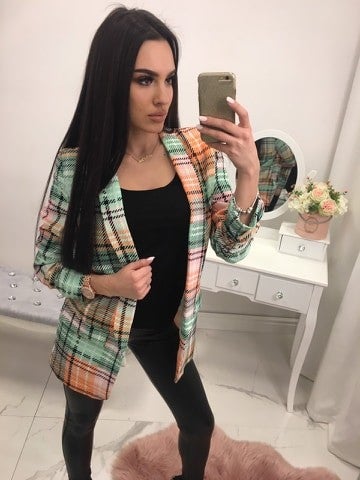 Mooie geruite lente jas