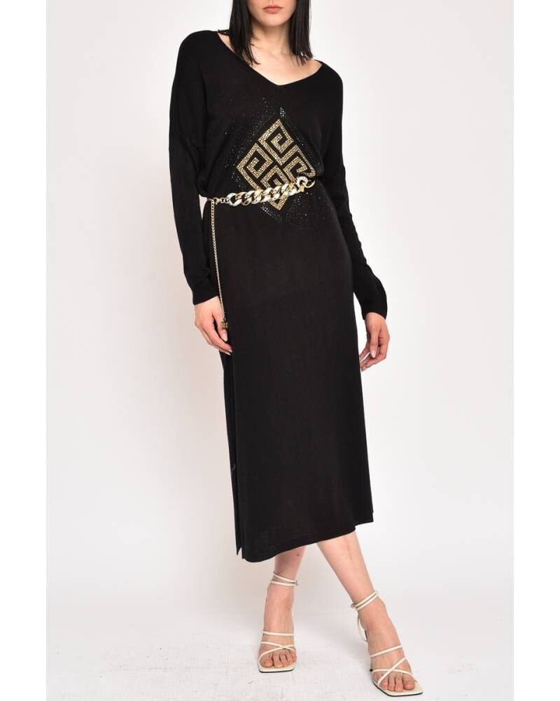 NEW!!! KNITTED DRESS WITH LOGO PRINT