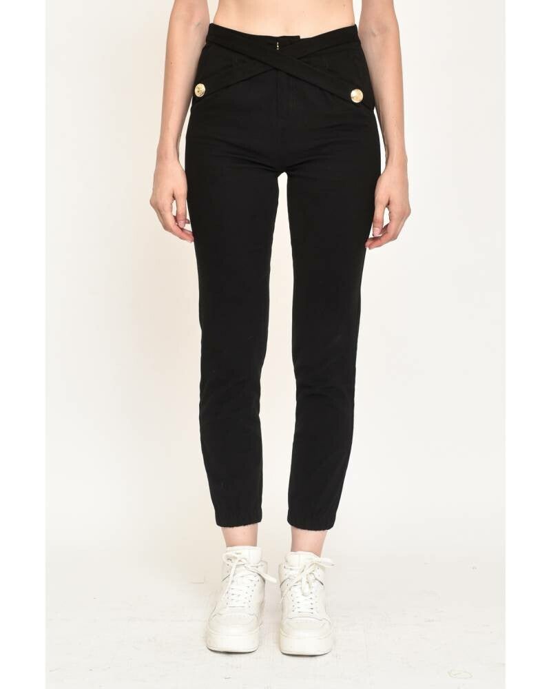 TROUSERS WITH CROSSED DETAIL