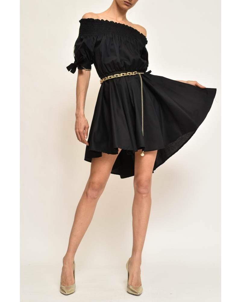 DRESS WITH CHAIN BELT
