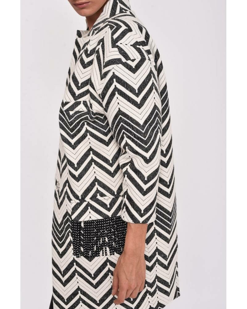 COAT WITH GEOMETRIC PRINT