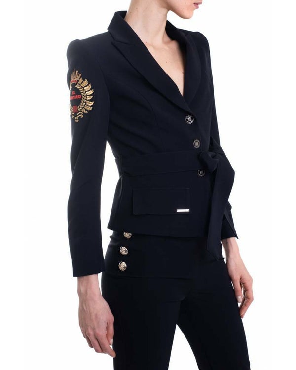 BELTED JACKET WITH PERSONALIZED DETAILS