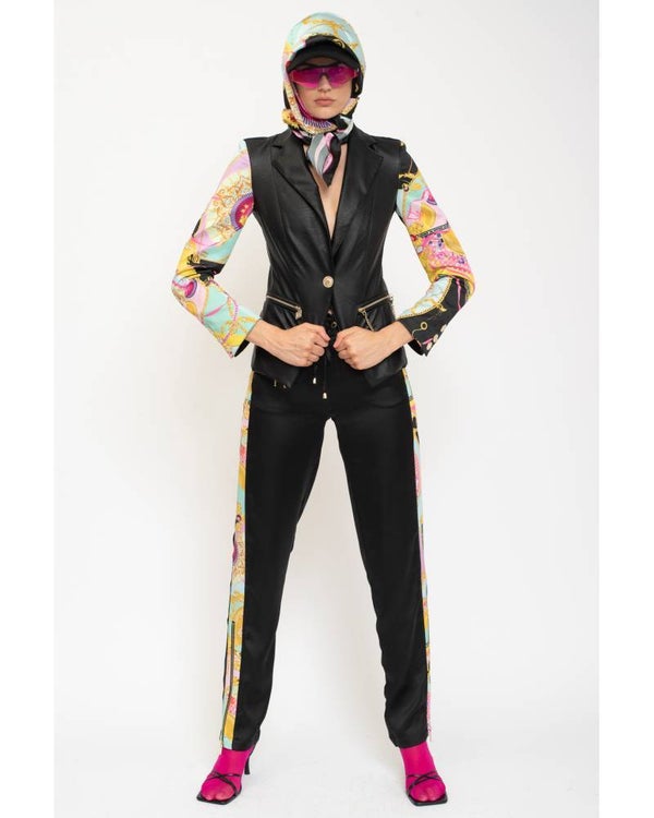 SLIM FIT JACKET WITH LOGO ACCESSORIES