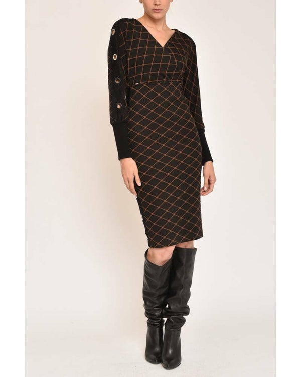 KNITTED SHEATH DRESS WITH SAILS