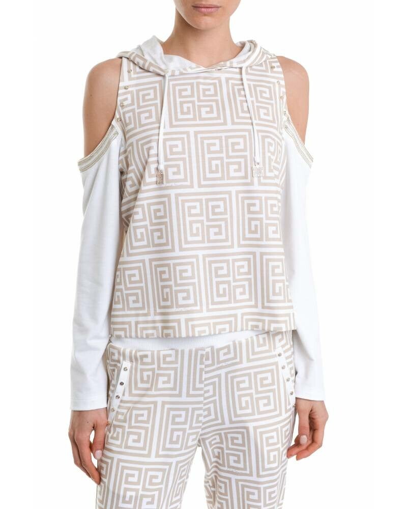 PRINTED SWEATSHIRT WITH OPENING ON THE SHOULDERS