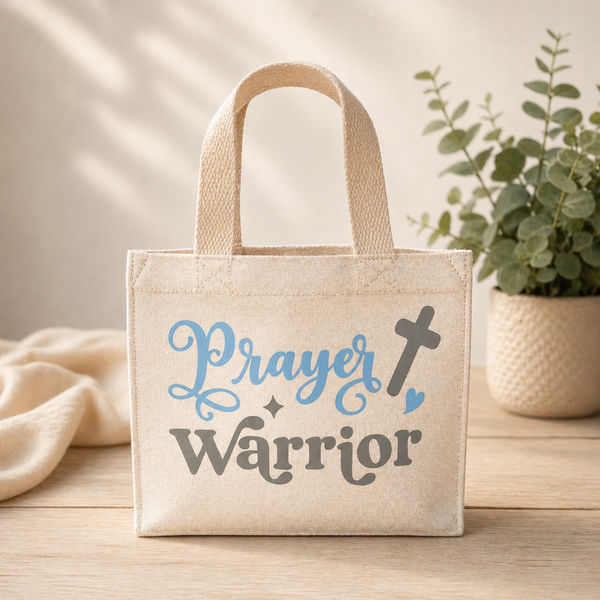 Prayer Warrior Small Canvas Tote