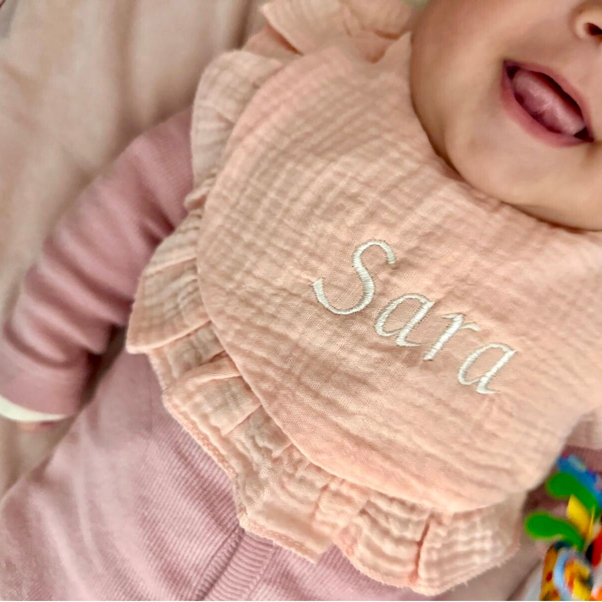 Frill Slabbers - personaliseerbaar - 100% katoen