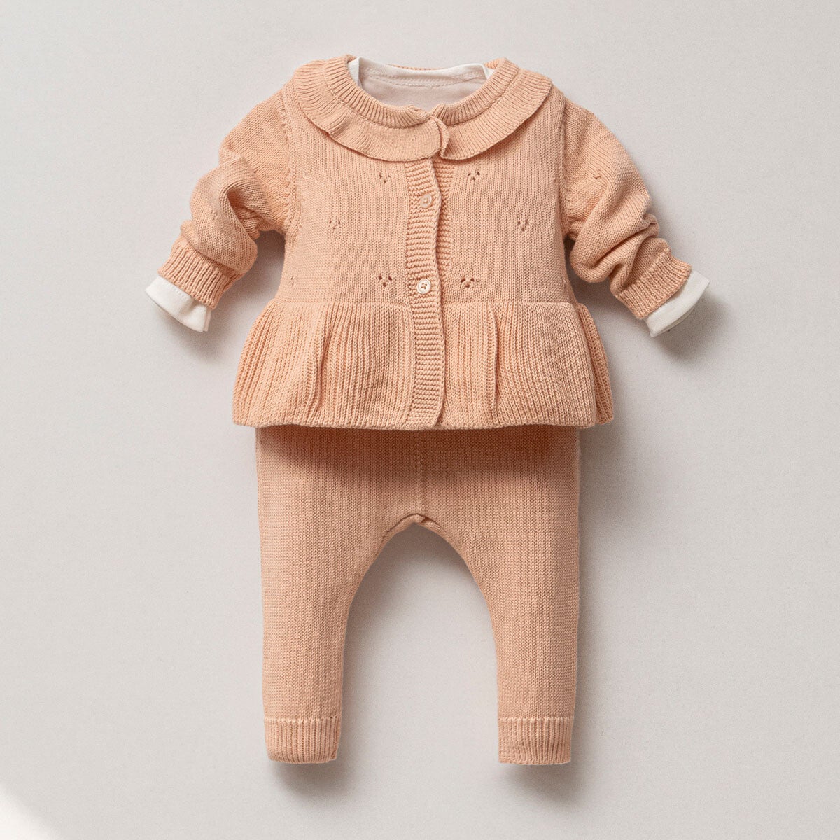 Nuvo set Zalm - 2 delig - 0-3/3-6/6-9/9-12  maanden