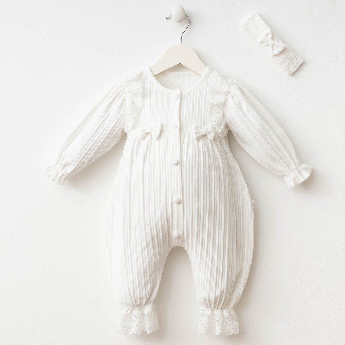 Kiko pakje - gebroken wit/crème/oudroze - 2 delig - 3-6-9 maanden