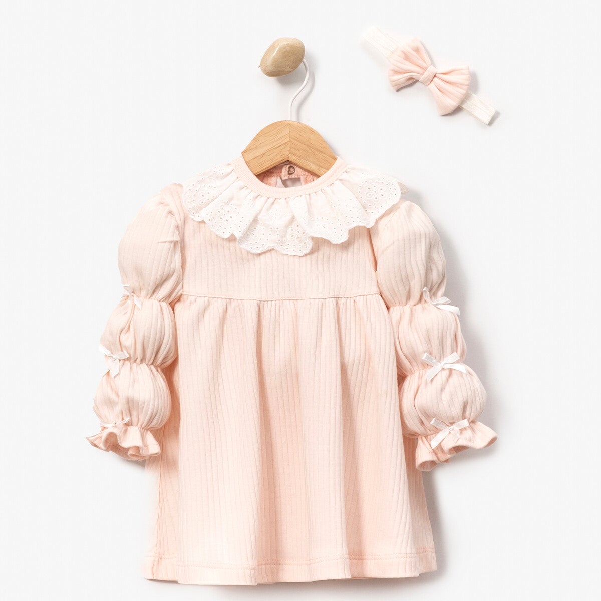 Bobo jurk zalmroze - 2 delig - 9-12-18 maanden