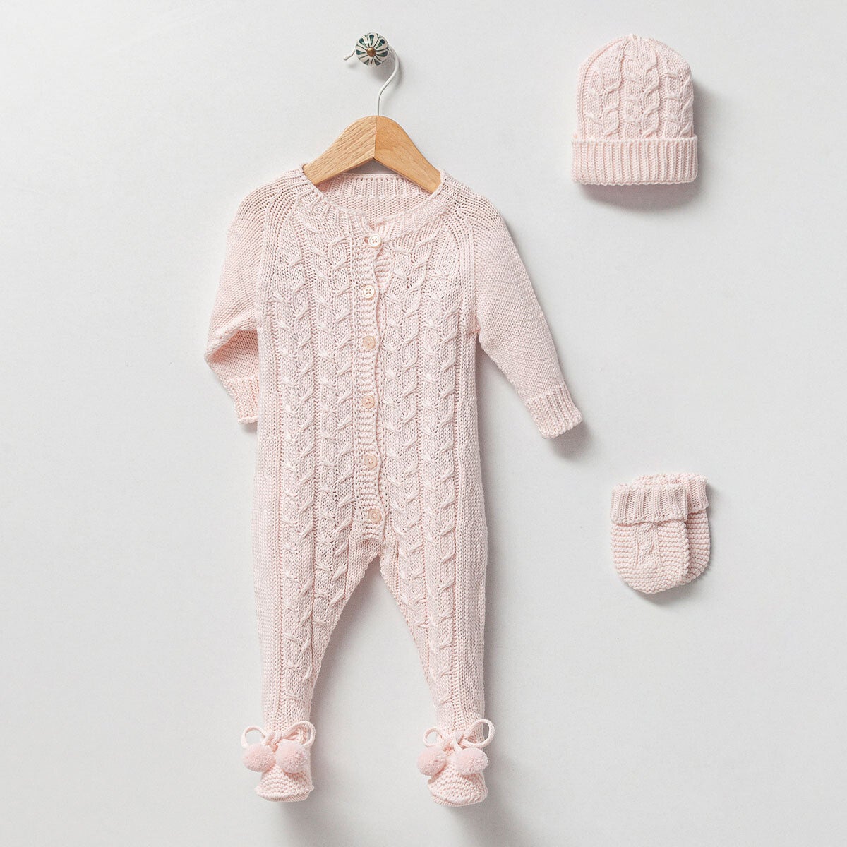 Lulu set Roze - 3 delig - 0-3 maanden