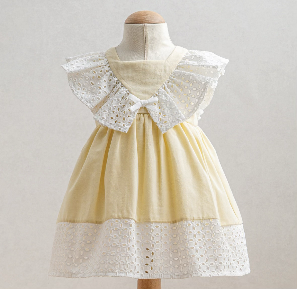 Sunny jurk botergeel - 6/9/12/18/24 maanden