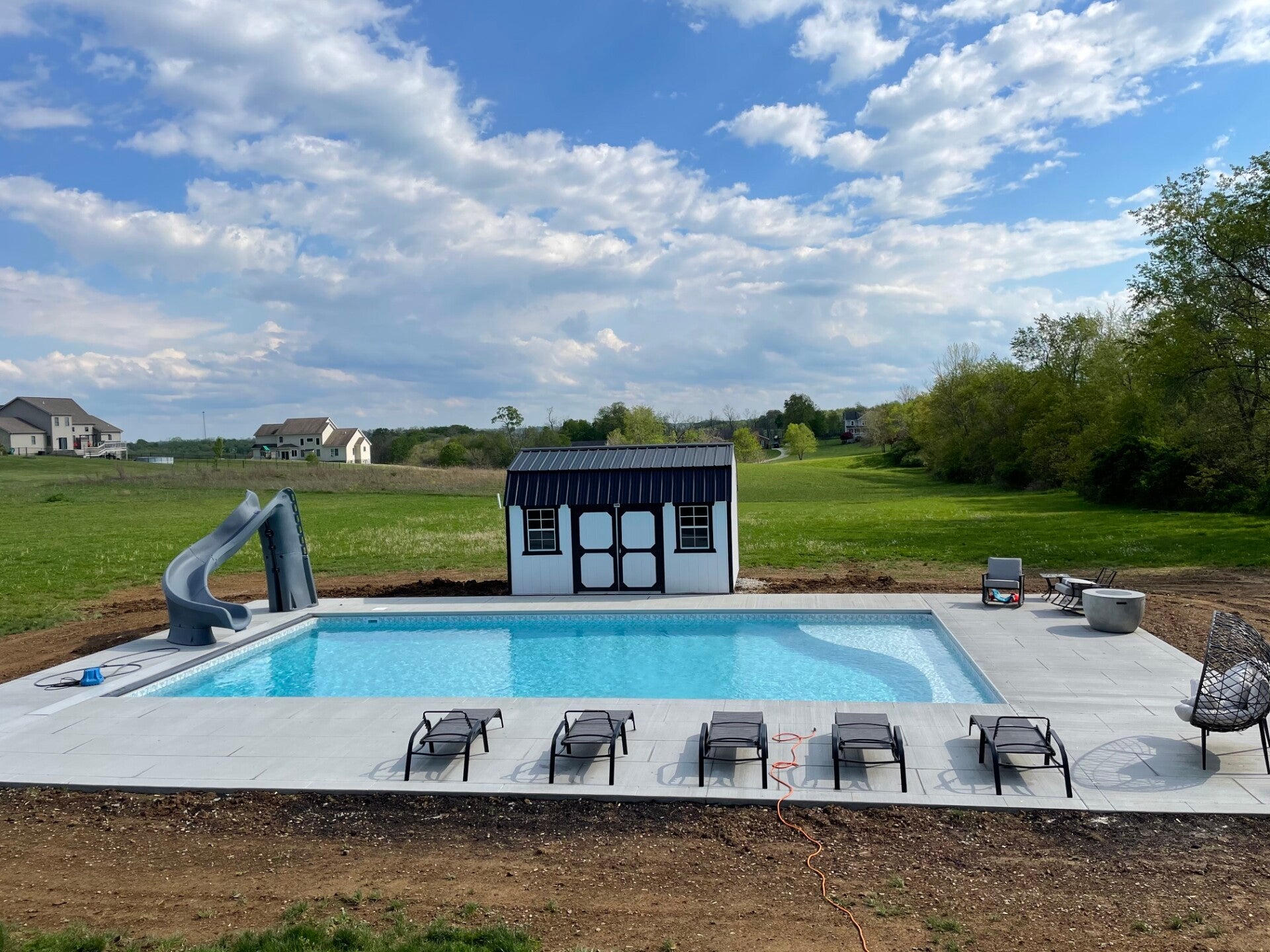 Open swimming pool ready for the season