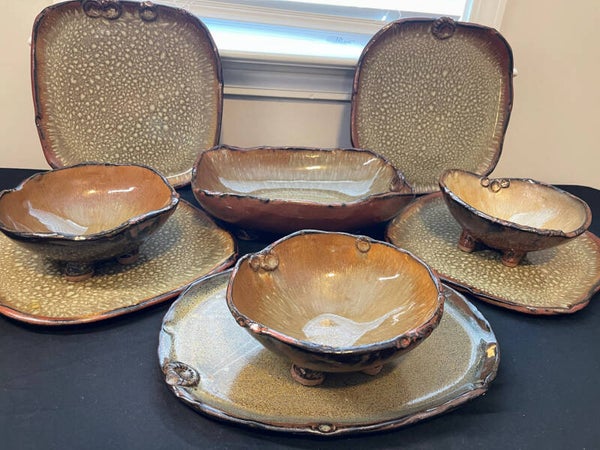 AUTHENTIC EARTHBORN POTTERY PIECES
