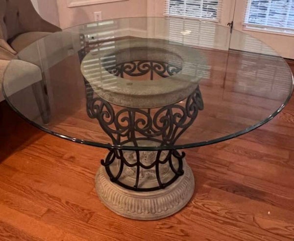 GLASS DINING TABLE
