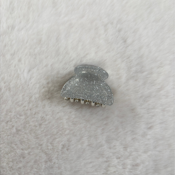 Haarklem - zilver glitter